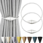 2 Pack Magnetic Curtain Tiebacks Rope Modern Handmade Curtain Tie Backs by CurtianTiebacks