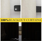 NICETOWN Natural Linen Curtains 45" Long - Image 3