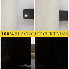 NICETOWN Farmhouse Style 100% Blackout Natural Linen Curtains 90 inches Length - Image 3
