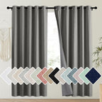 NICETOWN Grizzle Gray Vintage Linen 100% Blackout Curtains by NICETOWN