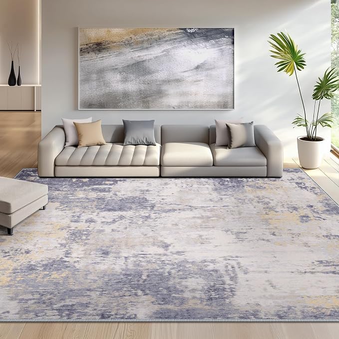 Washable Area Rugs 5'x7' Non-Slip Modern Abstract Soft - Image 8