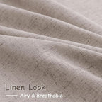Brownish Grey Linen Curtains for Living Room Extra Long 126 Inches Long Back - Image 4
