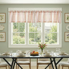 jinchan Valance Curtain Linen Textured Striped Window Curtain - Image 5