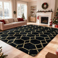 Shag Area Rug for Bedroom 5x8, Fluffy Area Rugs for Living Room, Geometric Soft by yulidayang