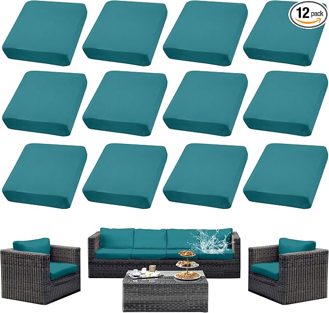 Outdoor Cushion Covers Set, Replacement by SUKAIKEQA