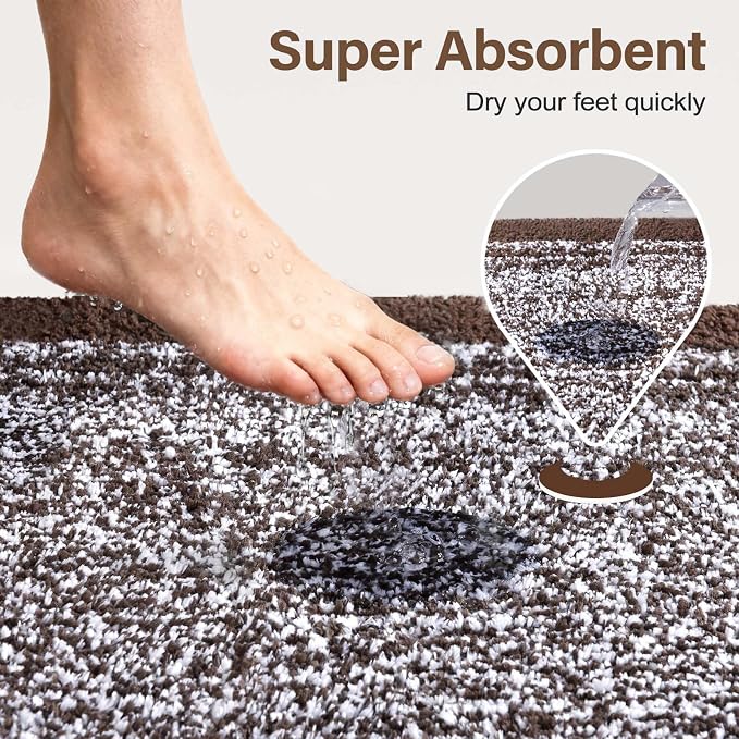36x24 Large Bathroom Rugs Washable Non Slip, Soft Absorbent Quick Dry Mats - Image 7
