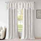 NICETOWN White Blackout Floral Kitchen Valances - Image 7
