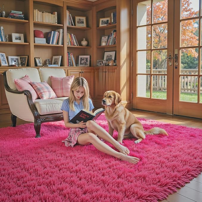 Rugs for Living Room 5x8, Alfombras para Salas Shag Large Plush Soft Area Rug - Image 3