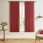 Guken 100% Blackout Linen Curtains 63 Inch Length 2 Panels Set by Guken