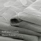 HOMEIDEAS Light Grey/Gray Sheer Curtains 52 X 96 Inches Long 2 Panels - Image 4