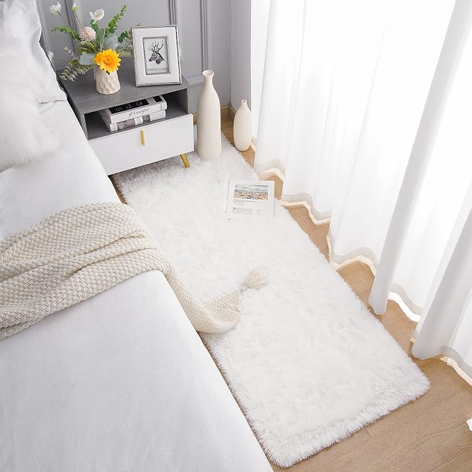 Chicrug Soft Runner Rugs for Bedroom Living Room Plush Fluffy Rug 2x8 Feet - Image 3