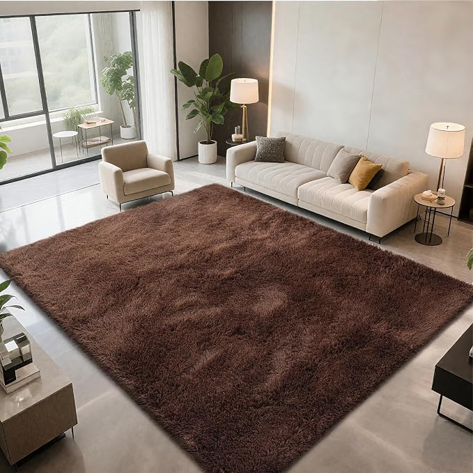 Shag Area Rugs for Bedroom Living Room, 8X10 Ultra Soft Fluffy Area Rugs for by Boshengya