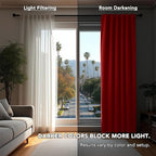 Deconovo Christmas Blackout Curtains, Thermal Insulated, W42 x L63 2 Panels - Image 3