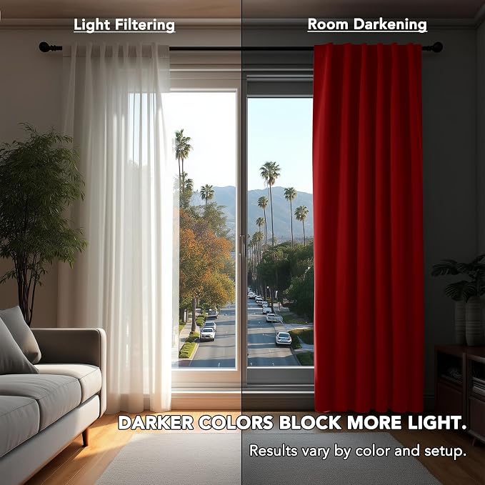 Deconovo Christmas Blackout Curtains, Thermal Insulated, W42 x L63 2 Panels - Image 3
