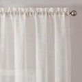 Simplebrand Natural Linen Textured Sheer Curtains 63 Inch Length 2 Panels by Simplebrand