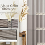 Nanspring Stone Grey Linen Curtains 102 Inches Long - Image 3
