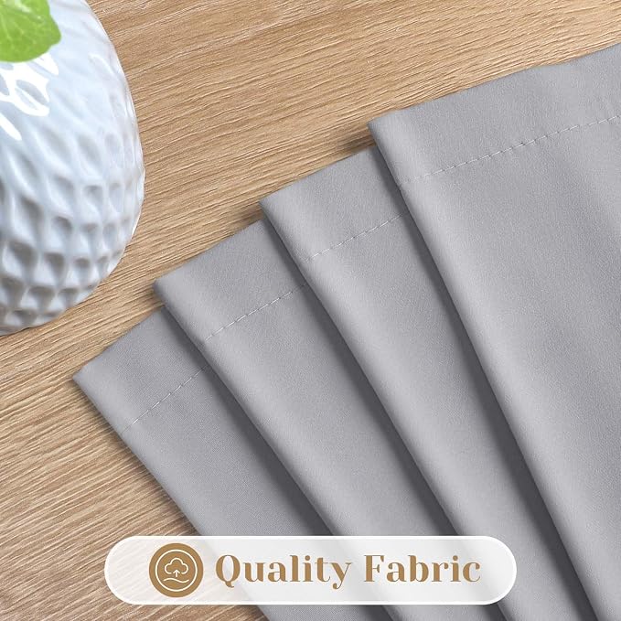 HOMEIDEAS Non-See-Through Light Grey Privacy Sheer Curtains, 52 X 96 Inches - Image 4