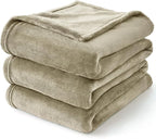 BEDELITE Fleece Blanket Twin Size Oat Linen Throw Blankets - Image 8