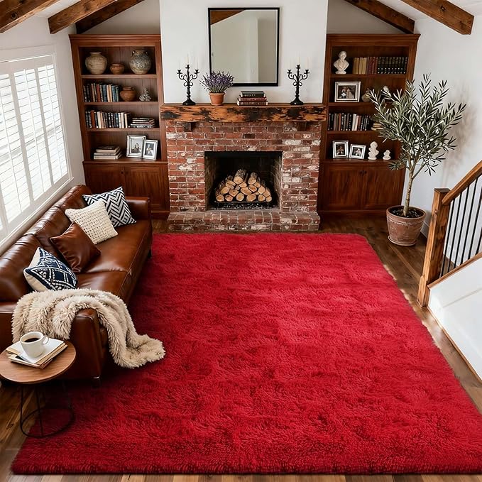 9x12 Ft Extra Large Shag Rugs for Living Room, Ultra Soft Fluffy Furry Area by Cuzwlovita