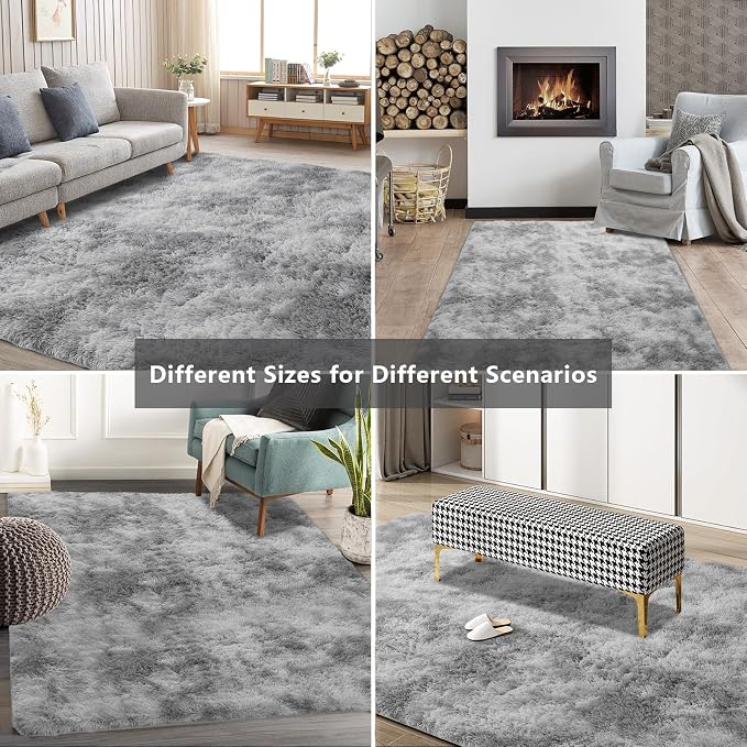 Shag Area Rugs for Bedroom Living Room, 8X10 Ultra Soft Fluffy Area Rugs for - Image 9