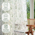 jinchan Floral Linen Blend Curtains - Image 4