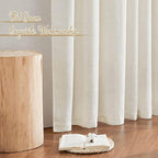 NICETOWN Bedroom Curtains Natural Linen Burlap, Rustic Rod Pocket & Back Tab - Image 6
