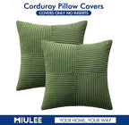 MIULEE Moss Green Decorative Throw Pillow Covers 20x20 Inch - Image 6