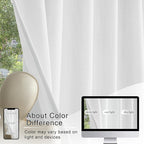 RYB HOME 2 Panels Valance for Windows Thick Faux Linen Blended Light Filtering - Image 7