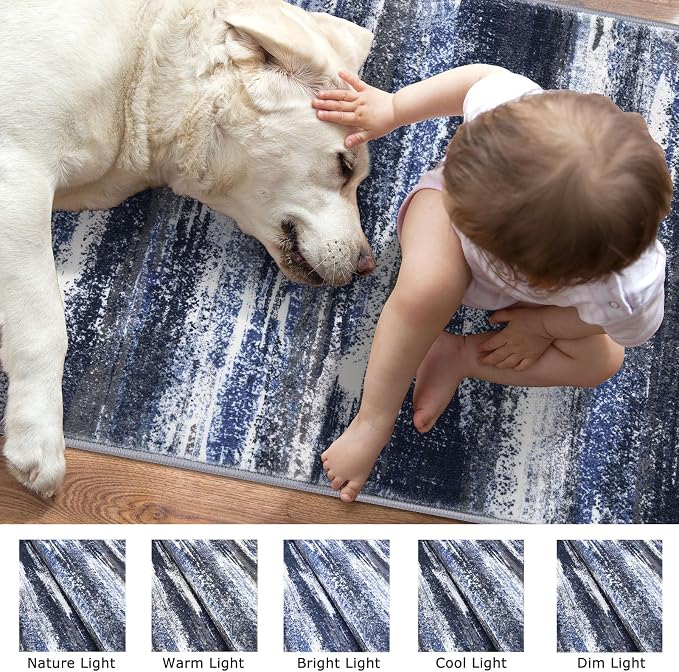 Lansny Modern Abstract Runner Rug 2x6 - Image 7