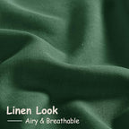 Green Semi Sheer Curtains 120 Inches Long 2 Panels Set Back Tab Loop Pocket - Image 5