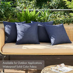 MIULEE Pack of 4 Decorative Outdoor Throw Pillow Covers Linen Waterproof Pillow - Image 2