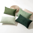 MIULEE Boho Farmhouse Sage Green Throw Pillow Covers 12x20 Inch Set of 4 - Image 2