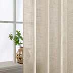 MIULEE Beige Linen Curtains 72 Inch Length 2 Panels - Image 5