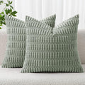 MIULEE Pack of 2 Spring Corduroy Decorative Euro Sham Throw Pillow Covers 24x24 by MIULEE