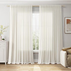Nanspring Extra Wide 100x96 Inch Linen Curtains by Nanspring