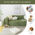 HANDONTIME Green Sofa Cover Vintage Couch Cover - Image 4