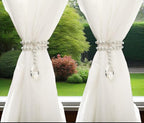 SUQ I OME 1 Pair of Luxury Pearl Beaded Magnetic Curtain Tieback and Holdback - Image 5