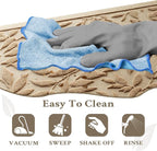 Beige Leaves Outdoor Indoor Entrance Door mat, Absorbent Durable Heavy Duty - Image 5
