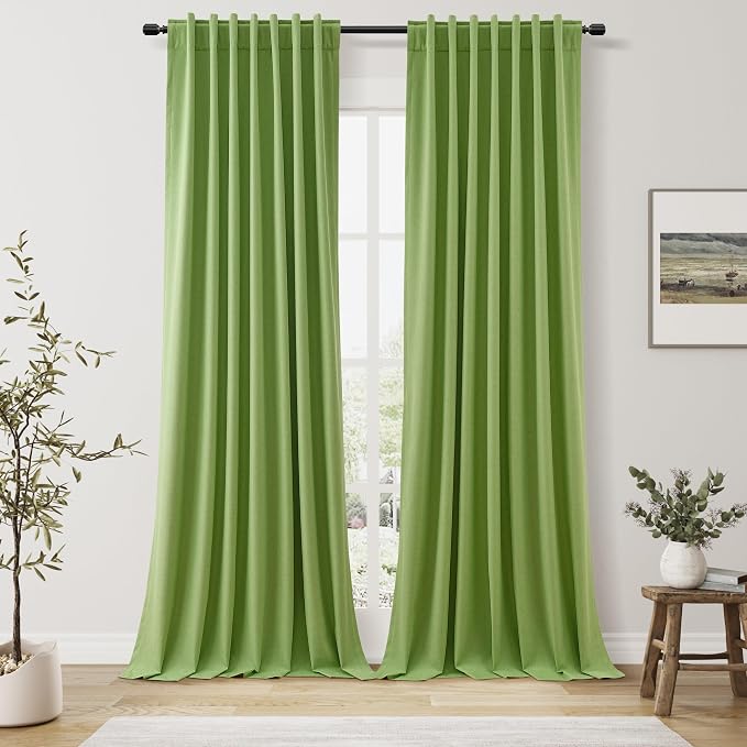 Guken 100% Blackout Curtains 90 Inch Length 2 Panels Set by Guken