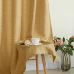 LAMIT Faux Linen Curtains for Bedroom, Light Filtering Panels, Grommet Privacy - Image 6