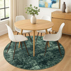 IOHOUZE Abstract Round Area Rug 6 Ft Washable Circle Rugs Large Round Rug Non - Image 2