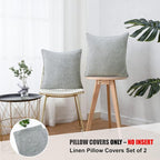 HPUK Linen Throw Pillow Covers Pack of 2, 18x18 Inch Accent Cushion Covers - Image 3