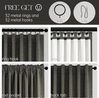 Topfinel 105 Inch Long Linen Blackout Curtains - Image 4