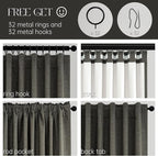 Topfinel Linen Blackout Curtain 90 Inches Long - Image 4