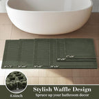 RESARE Christmas Waffle Bathroom Runner Rugs, Super Absorbent Bath Mat Non Slip - Image 5