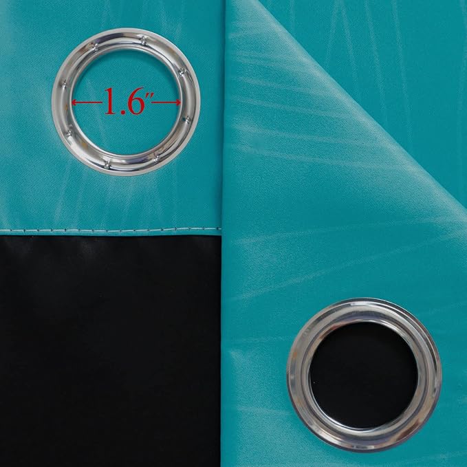 Estelar Textiler Ombre Teal and Purple Blackout Curtains 72 Inch Length 2 panels - Image 7