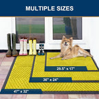 Smiry Front Door Mat Outside Entrance, Heavy Duty Sturdy Natural Rubber Doormat - Image 2