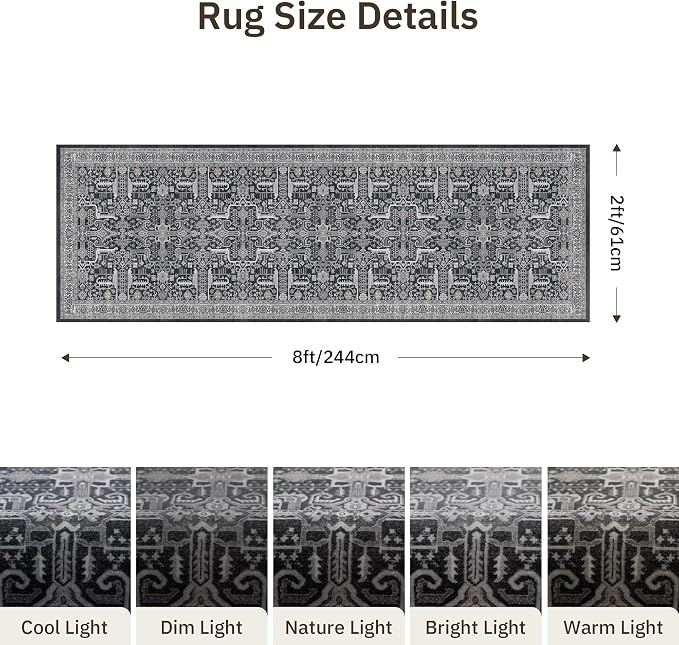 Washable 2x8 Runner Rug - Image 2
