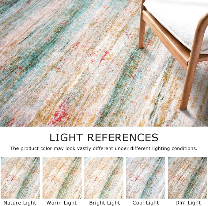 KOZYFLY Modern Abstract Kitchen Runner Rug, 2x6 Washable Rug Runner Non-Slip - Image 4