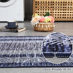 GarveeHome Modern Geometric Area Rug 4x6 Distressed Bordered Washable Non Slip - Image 4
